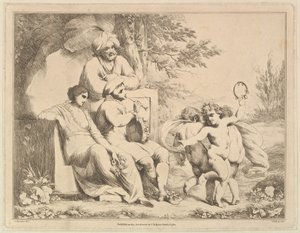 Drie Putti Dansen op een Fluitspeler