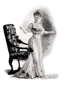 Een Parijse actrice, Mademoiselle Charlotte Wiehe door Charles Reutlinger
