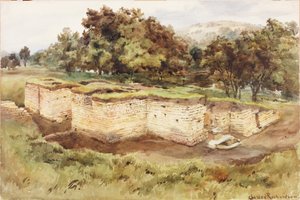 Chesters Bad Huis vanuit het Zuidwesten door Charles Richardson
