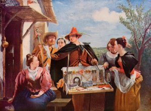 Shakespeare: De Waren van Autolycus, Het Winterverhaal, Act IV, Scene 3 door Charles Robert (after) Leslie