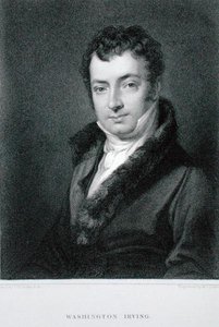 Washington Irving (1783-1859), gegraveerd door Moseley Isaac Danforth door Charles Robert (after) Leslie
