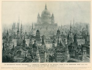 Een perspectivisch overzicht van de belangrijkste werken van Sir Christopher Wren