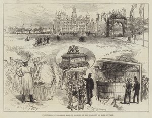 Festiviteiten in Thoresby Hall, ter ere van de meerderjarigheid van Lord Newark door Sir John Charles Robinson
