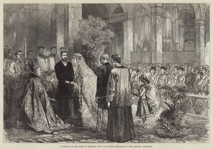 Huwelijk van de hertog van Norfolk met Lady Flora Hastings, in de Oratory, Brompton door Sir John Charles Robinson
