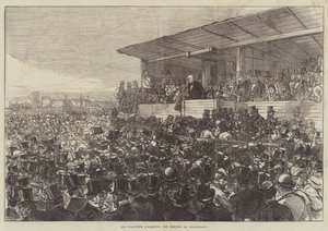 Mr. Gladstone spreekt de bijeenkomst toe op Blackheath