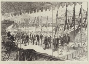 Nieuwe route naar het continent via Sheerness en Vlissingen, Prins Hendrik van Nederland ontvangt de Engelse bezoekers door Sir John Charles Robinson