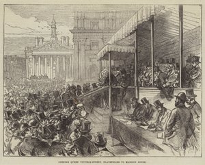 Opening van Queen Victoria-Street, Blackfriars naar Mansion House door Sir John Charles Robinson