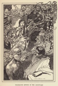 Telemachus zittend in de binnenplaats door Sir John Charles Robinson