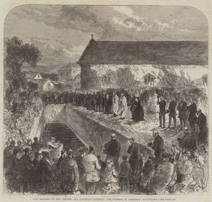 De ramp op de Chester en Holyhead Railway, de begrafenis in Abergele Churchyard door Sir John Charles Robinson