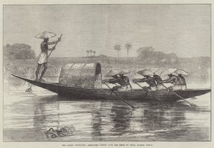 De Looshai-expeditie, berichten vervoerd over de Megna naar Dacca, Oost-Bengalen