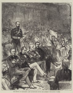 De Vergadering van het Parlement, Lord Ravensworth die het Adres in het Hogerhuis Beweegt door Sir John Charles Robinson