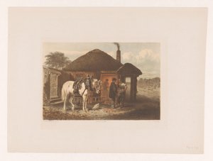 Hoefsmid in gesprek met man