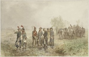 Ontmoeting van Franse officieren in Holland, 1793 door Charles Rochussen