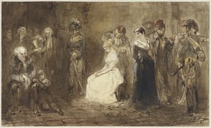 Prinses Elisabeth van Frankrijk in de gevangenis, 10 mei 1794 door Charles Rochussen