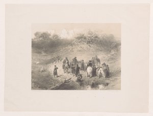 Ruiters in duinlandschap door Charles Rochussen