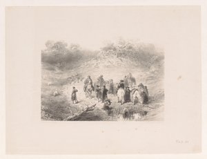Ruiters in duinlandschap door Charles Rochussen