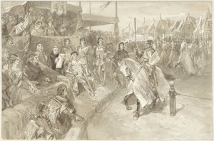 Toernooispel te Haarlem, illustratie van episode uit De Roos van Dekama