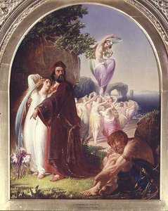 Prospero en Miranda door Charles Rolt