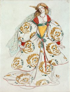 Kostuumontwerp, ca. 1850-1880 door Charles S Ricketts