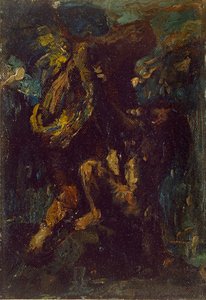 Jakob worstelt met de engel, 19e eeuw door Charles S Ricketts