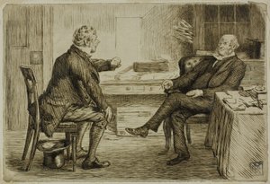 Advocaat en cliënt door Charles Samuel Keene