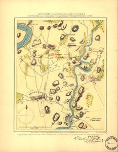 Antietam Sharpsburg en omgeving. Gebouwd en gegraveerd ter illustratie van "De oorlog met het Zuiden" LOC 99447381
