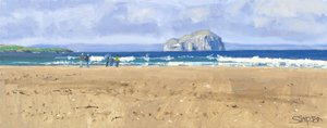 Bass Rock, Belhaven, 2015 (olieverf op doek) door Charles Simpson