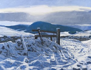 Grenzen Sneeuw, 2012 (olieverf op doek) door Charles Simpson