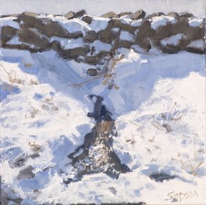 Sneeuw langs de weg, 2016 (olieverf op doek)