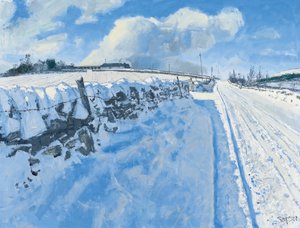 Besneeuwde weg, 2014 (olieverf op doek)