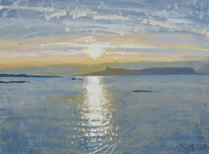 Zonsondergang Zee, 2013 (olieverf op doek)