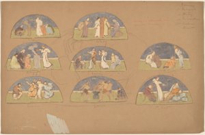 Studies voor Lunetten door Charles Sprague Pearce