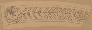Studie voor een randontwerp door Charles Sprague Pearce