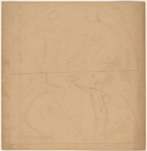 Studie voor een randontwerp door Charles Sprague Pearce