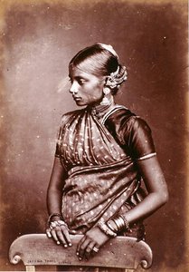 Portret van een Tamil meisje door Charles T Scowen and Co
