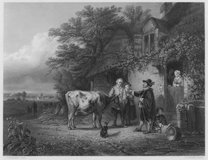 De koeienarts, van het schilderij in de Koninklijke Collectie door Charles Tschaggeny