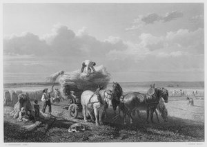 Het oogstveld, van het schilderij in de Koninklijke Collectie