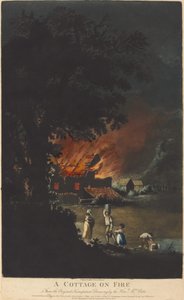 Een Brandend Huisje door Charles Turner