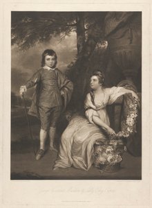 George Viscount Malden en Lady Elizabeth Capel door Charles Turner