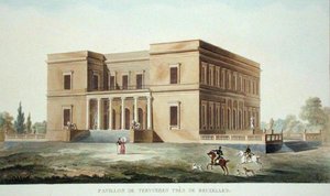 Paviljoen van Tervuren nabij Brussel, uit Choix des Monuments, Edifices et Maisons les plus remarquables du Royaume des Pays-Bas door Pierre Jacques Goetghebuer, gepubliceerd 1827