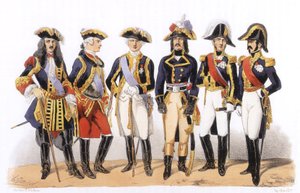 Kostuums van het Franse leger: Militaire officieren door Charles Vernier