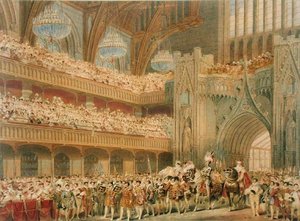 De Kampioen van Engeland betreedt Westminster Hall door Charles Wild