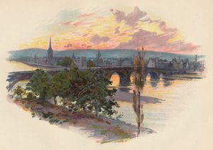 Perth, vanaf Bridge End, 1907, ca. 1890