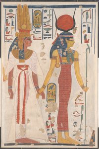Koningin Nefertari geleid door Isis