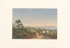 Gezicht op Cannes door Charles William Meredith van de Velde