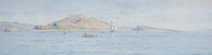 Een Zonnige Dag aan de Kust, Villefranche sur Mer door Charles William Wyllie