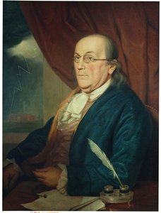 Portret van Benjamin Franklin