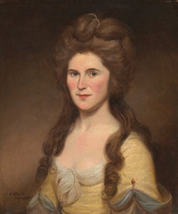 Rebecca Bryan White Mevr. John White, 1788 door Charles Willson Peale