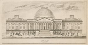Capitool, Washington, D.C., gegraveerd door Henry en James Stone (actief 1822-1849), 1826 (aquatint en lijngravure op papier) door Charles after Bulfinch