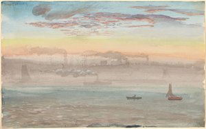 East River, zonsopgang door Charles de Wolf Brownell